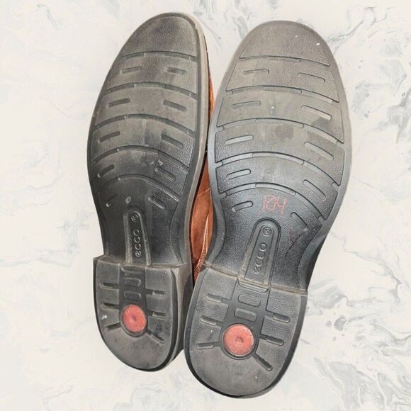 Ecco Holton Apron Toe Lace Up Cognac Brown Oxford Dress Shoe Mens Size 11 - Picture 7 of 8